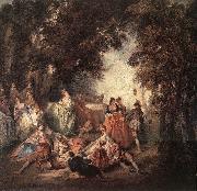 Nicolas Lancret Company in Park France oil painting reproduction